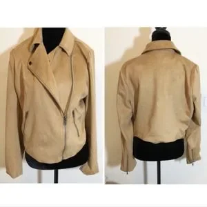 torrid Jackets Coats Torrid Light Brown Plus Size Faux Suede